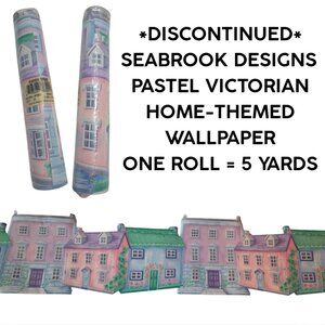 *DISCONTINUED* SEABROOK DESIGNS PASTEL VICTORIAN HOME-STYLE WALLPAPER - 5 YARDS